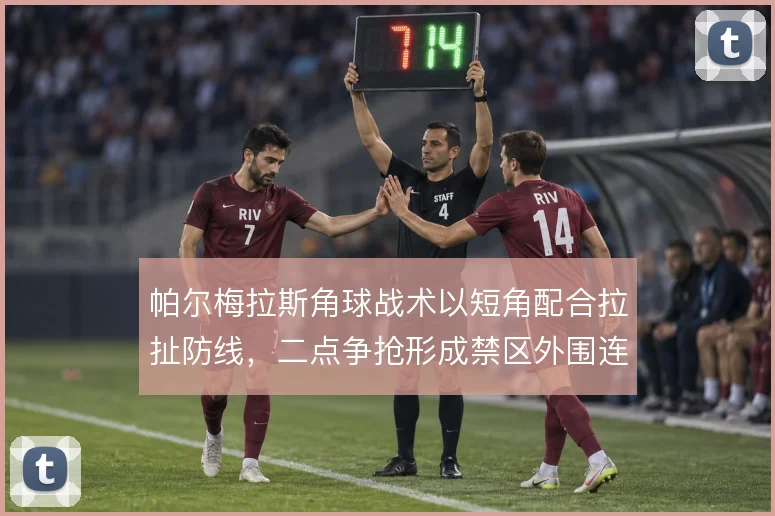 帕尔梅拉斯角球战术以短角配合拉扯防线,二点争抢形成禁区外围连续施压